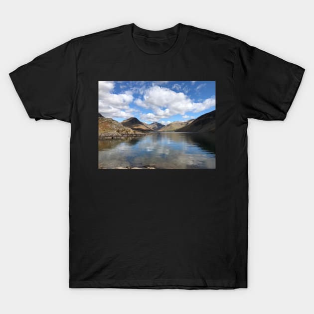 lake district wastwater looking towards great gable and scafell pike T-Shirt by acolename1